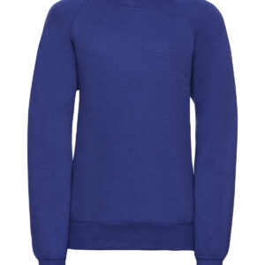 Kids raglan sleeve sweatshirt - Bright Royal, 1/2 Yrs