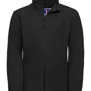 Kids full-zip outdoor fleece - Black, 3/4 Yrs
