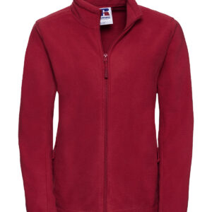 Women's full-zip outdoor fleece - Classic Red, XS