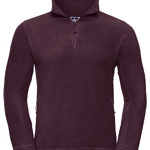 ¼-zip outdoor fleece - Burgundy, XS
