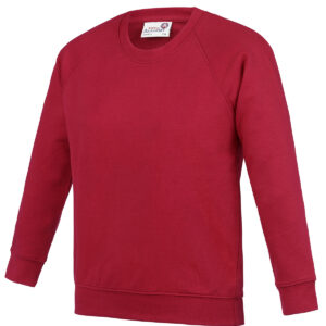 Kids Academy raglan sweatshirt - Academy Red, 3/4 Yrs