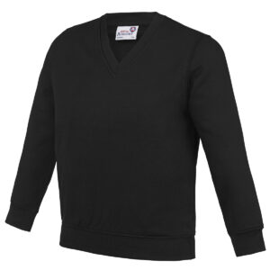 Kids Academy v-neck sweatshirt - Academy Black, 3/4 Yrs