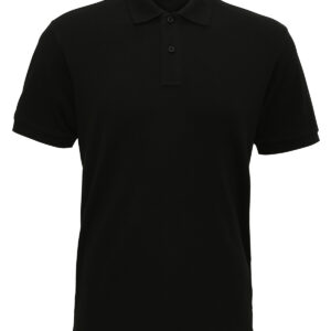 Men's super smooth knit polo - Black, S