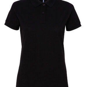 Women’s polycotton blend polo - Black, XS