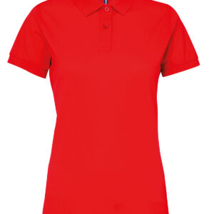 Women’s polycotton blend polo - Cherry Red, XS