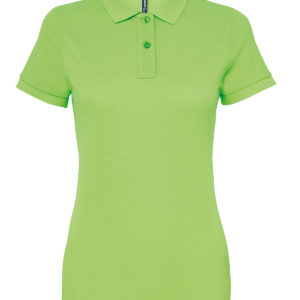 Women’s polycotton blend polo - Neon Green, XS