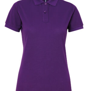 Women’s polycotton blend polo - Purple, XS