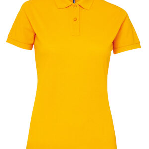 Women’s polycotton blend polo - Sunflower, XS