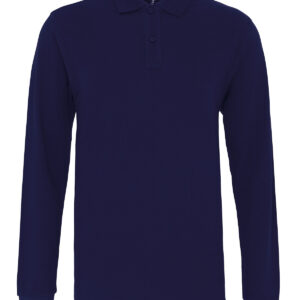 Men's classic fit long sleeved polo - Navy, S