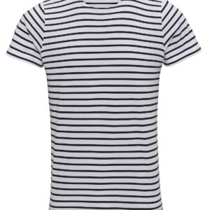 Men's Marinière coastal short sleeve tee - White/Navy, S