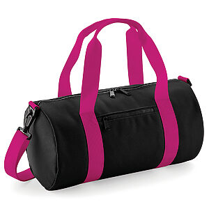 Mini barrel bag - Black/Fuchsia, One size