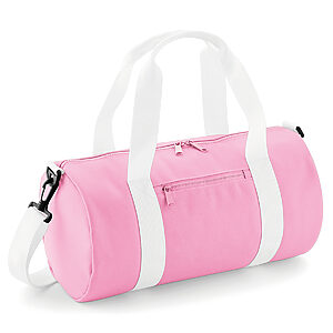 Mini barrel bag - Classic Pink/White, One size