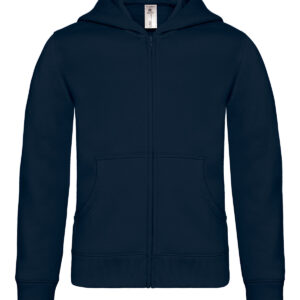 B&C Hooded full-zip /kids - Navy, 3/4 Yrs