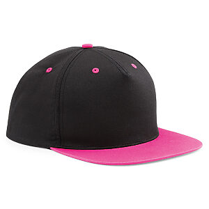 5-panel contrast snapback - Black/Fuchsia, One size