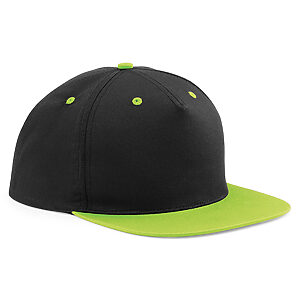 5-panel contrast snapback - Black/Lime Green, One size