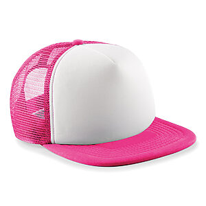 Junior vintage snapback trucker - Fuchsia/White, One size
