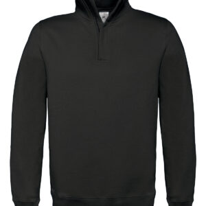 B&C ID.004 ¼ zip sweatshirt - Black, S