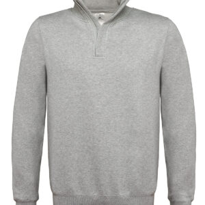 B&C ID.004 ¼ zip sweatshirt - Heather Grey, S