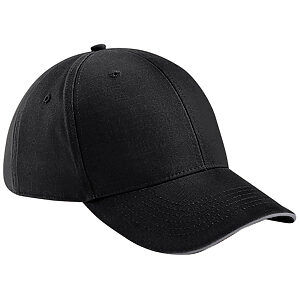 Athleisure 6-panel cap - Black/Graphite Grey, One size