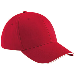 Athleisure 6-panel cap - Classic Red/White, One size