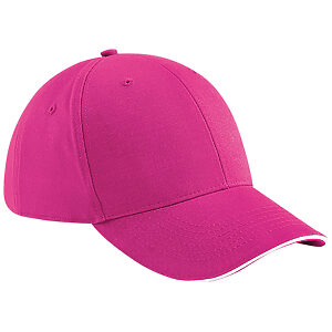 Athleisure 6-panel cap - Fuchsia/White, One size