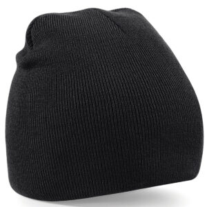 Two-tone pull-on beanie - Black, One size