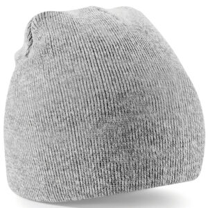 Two-tone pull-on beanie - Heather Grey, One size