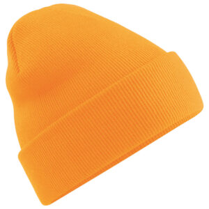 Original cuffed beanie - Fluorescent Orange, One size