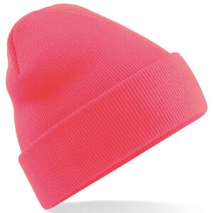 Original cuffed beanie - Fluorescent Pink, One size