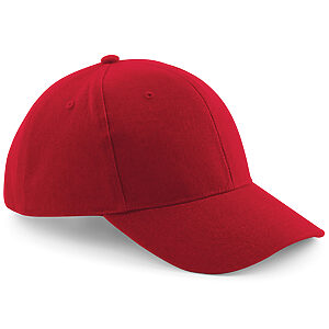 Pro-style heavy brushed cotton cap - Classic Red, One size