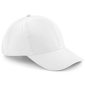 Pro-style heavy brushed cotton cap - White, One size