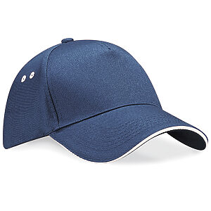 Ultimate 5-panel cap - sandwich peak - Navy/Putty, One size