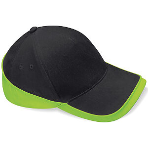 Teamwear competition cap - Black/Lime Green, One size
