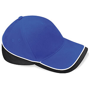 Teamwear competition cap - Bright Royal/Black/White, One size