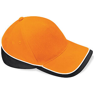Teamwear competition cap - Orange/Black/White, One size