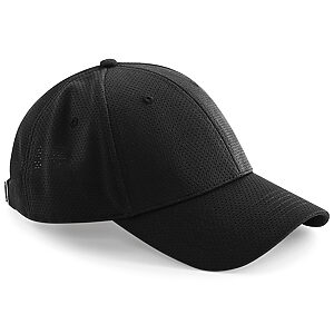 Air mesh 6-panel cap - Black, One size