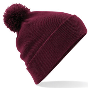 Original pom pom beanie - Burgundy, One size