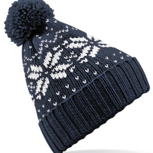 Fair Isle snowstar® beanie - French Navy/White, One size
