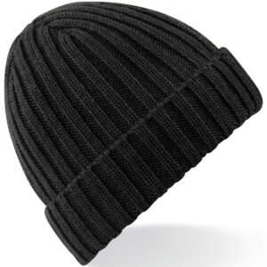 Chunky ribbed beanie - Black, One size