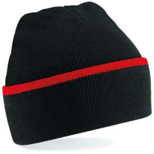 Teamwear beanie - Black/Classic Red, One size