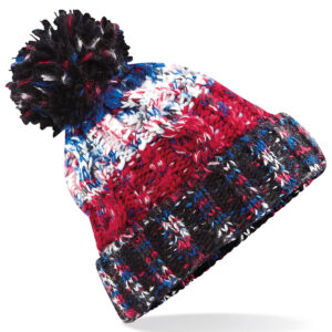 Corkscrew pom pom beanie - Black Jacks, One size