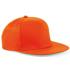 5-panel snapback rapper cap - Orange, One size