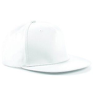 5-panel snapback rapper cap - White, One size