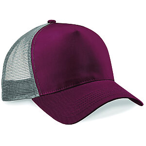 Snapback trucker - Burgundy/Light Grey, One size