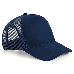 Suede snapback trucker - French Navy, One size