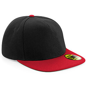 Original flat peak snapback - Black/Classic Red, One size