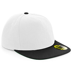Original flat peak snapback - White/Black, One size