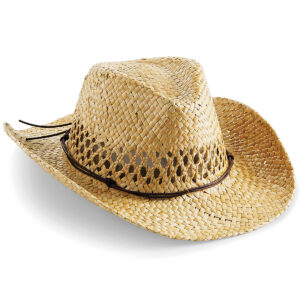 Straw cowboy hat - Natural, One size