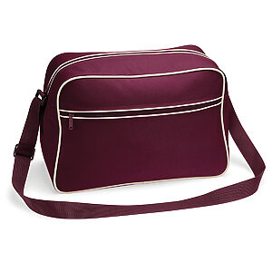 Retro shoulder bag - Burgundy/Sand, One size