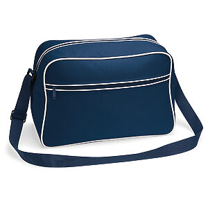 Retro shoulder bag - French Navy/White, One size